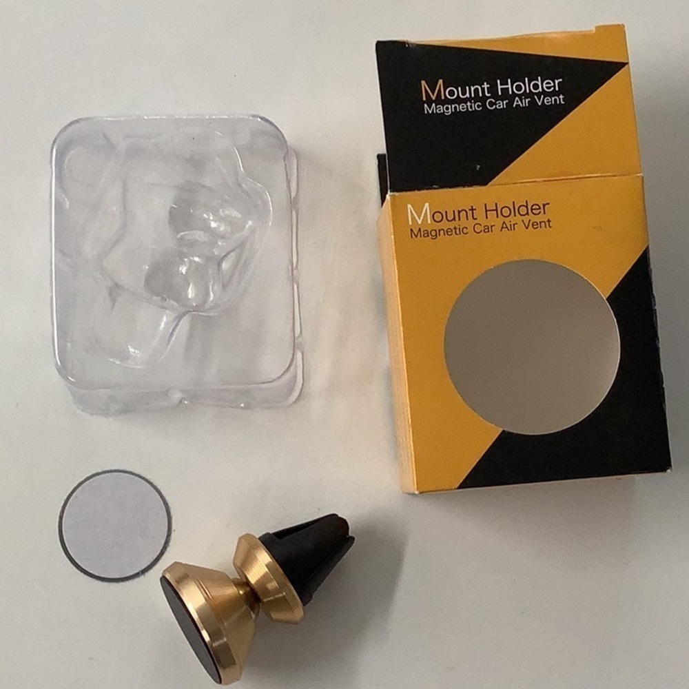 Magnetic Car Phone Air Vent Mount Cell Phone Holder Gold